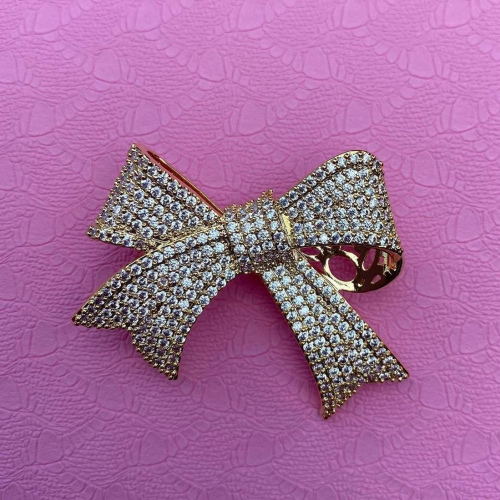 Two  Tone Ribbon Bow Brooch